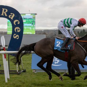 Racing at Naas Racecourse on Lawlaor's of Naas Grade 1 hurdle day