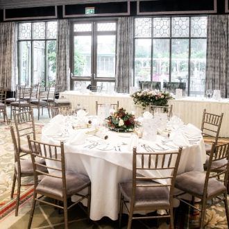 Festive Wedding Decor in the Ballroom