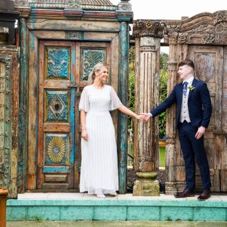 Couple in private gardens