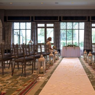 Bride in Ceremony room