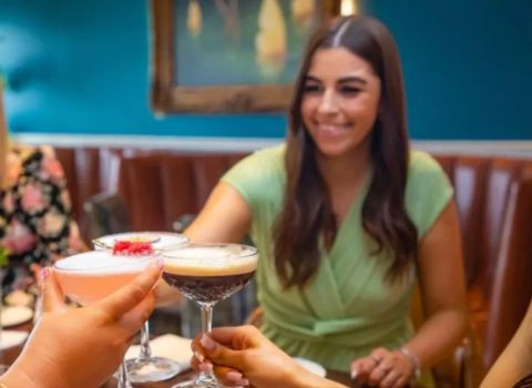 Girls with cocktails