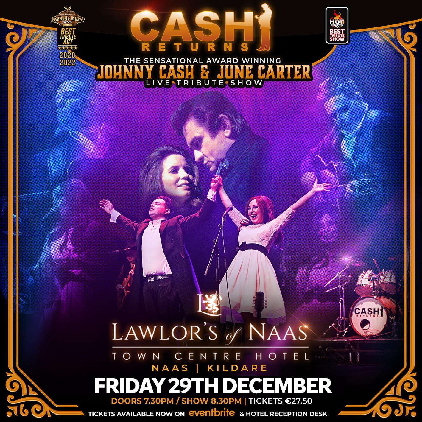 Cash Returns, the Johnny Cash & June Carter Tribute Show Lawlors of Naas